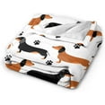 thumbnail image 4 of Dachshund Throw Blanket Bedding Super Soft Warm Flannel Blankets for Kids Adults Bedroom Living Room Sofa 50"x60", 4 of 6