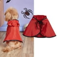 thumbnail image 3 of Pet Accessories Horns & Bowtie Hat Mini Doggy Halloween Cape Transformative Outfit Red Black & Orange, 3 of 3