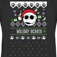 thumbnail image 2 of Women's The Nightmare Before Christmas Holiday Scares Jack Face Graphic Tee Black X Large, 2 of 4