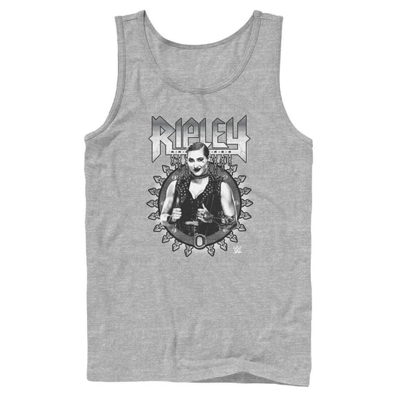 Mens WWE Ripley Black and White Photo Tank Top