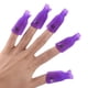 thumbnail image 1 of 10 unidades de plástico acrílico para decoración de uñas, clip de tapa para remojo, removedor de esmalte de gel UV, herramienta para envolver, color morado, 1 of 3