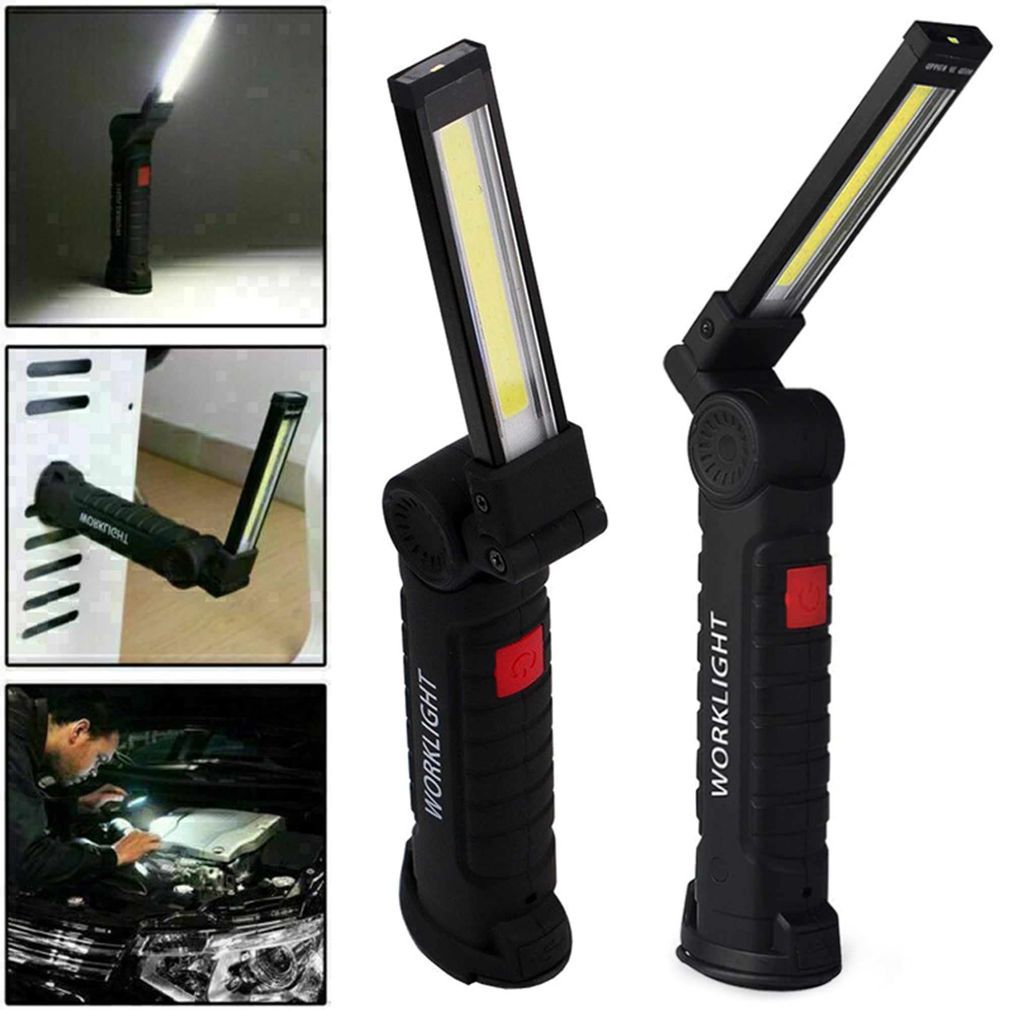 Work Lights Mechanic Workshop Inspection Rechargeable Lamp Torch COB LED N9Z8
