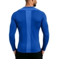 thumbnail image 3 of Kalauyu Mens Long Sleeve Compression Athletic Elastic Tight T Shirts Quick Dry Moisture Wicking Gym Sport Fitted Tops, 3 of 8