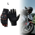 thumbnail image 2 of SOFEIYA Motorcycle Gloves Carbon Fiber Touch Screen Motorbike Cycling Full Finger Gloves, Red L, 2 of 5