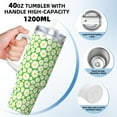 thumbnail image 3 of Sikiie Daisies Flowers Insulated Stainless Water Bottle Lid Travel Mug Cup Insulated Tumblers Cup 40oz Ice Bully With Handle, 3 of 8