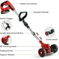 thumbnail image 7 of Cordless Weed Wacker, Electric Grass Trimmer 21V 4.0Ah Battery Powered Weed Trimmer, 3 in 1 Stringless Lightweight Brush Cutter/Edger/Mower with 3 Types Blade & Wheels for Garden and Yard Lawn, 7 of 7