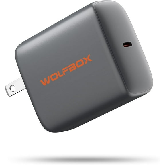 Wolfbox 65W Type-C PD Charge Compatible with Wolfbox Brand Jump Starter, Fast Charging, Universal Compatibility