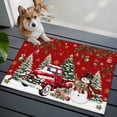 thumbnail image 3 of Entryway Rug 2'x3', Red Christmas Small Rug for Kitchen Bathroom Door Mat Indoor Entrance, Snowman Truck Xmas Tree Ball Snowflake Winter Non-Slip Area Rugs Floor Mats Carpet Front Door Rugs, 3 of 8