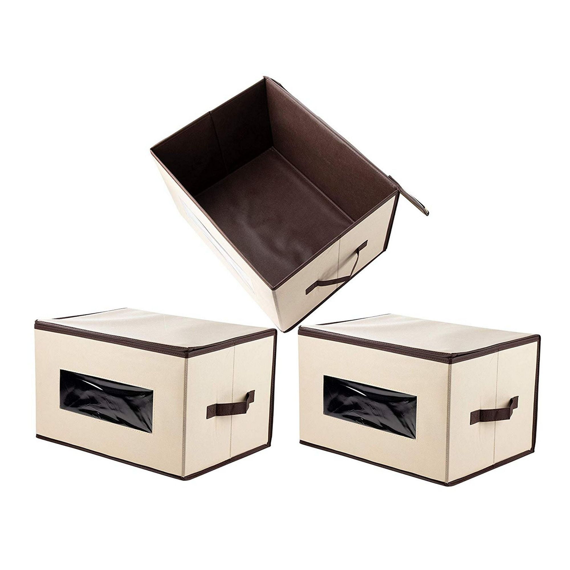 Fabric Storage Box Wardrobe Organizer Bin Closet Containers Basket Cubes... 