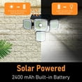 thumbnail image 3 of Solar Flood Light Motion Sensor 231 LED Outdoor Lights Remote Control Super Bright Waterproof Wide Angle Solar Powered 2400mAh Security Lights for Patio Garage Yard Pathway, 3 of 7