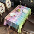 thumbnail image 2 of Pioneer Flower Floral Print Pattern Rectangle Tablecloth 60"x120", Waterproof Polyester Table Cloth, Wipeable Spillproof for Dining Camping Indoor Outdoor, 2 of 6