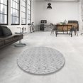 thumbnail image 4 of Ahgly Company Tapis Rond Lavable en Machine Intérieur Transitionnel Gris Foncé, 4 Pieds Rond, 4 of 7