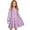 1Purple47, variant on CAIVO Kids Casual Dresses Elegant Long Sleeve Square Neck Ruffle Detail Smocked Waist Casual Party Dress For Girls Comfortable Everyday Wear Breathable Sundress