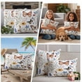 thumbnail image 5 of Vintage Butterfly Floral Outdoor Waterproof Pillow Covers, Spring Botanical Watercolors Decorative Square Throw Pillowcase Sofa Cushion Sham for Patio/Couch/Chair, 24"x24" 2 Pack, 5 of 8