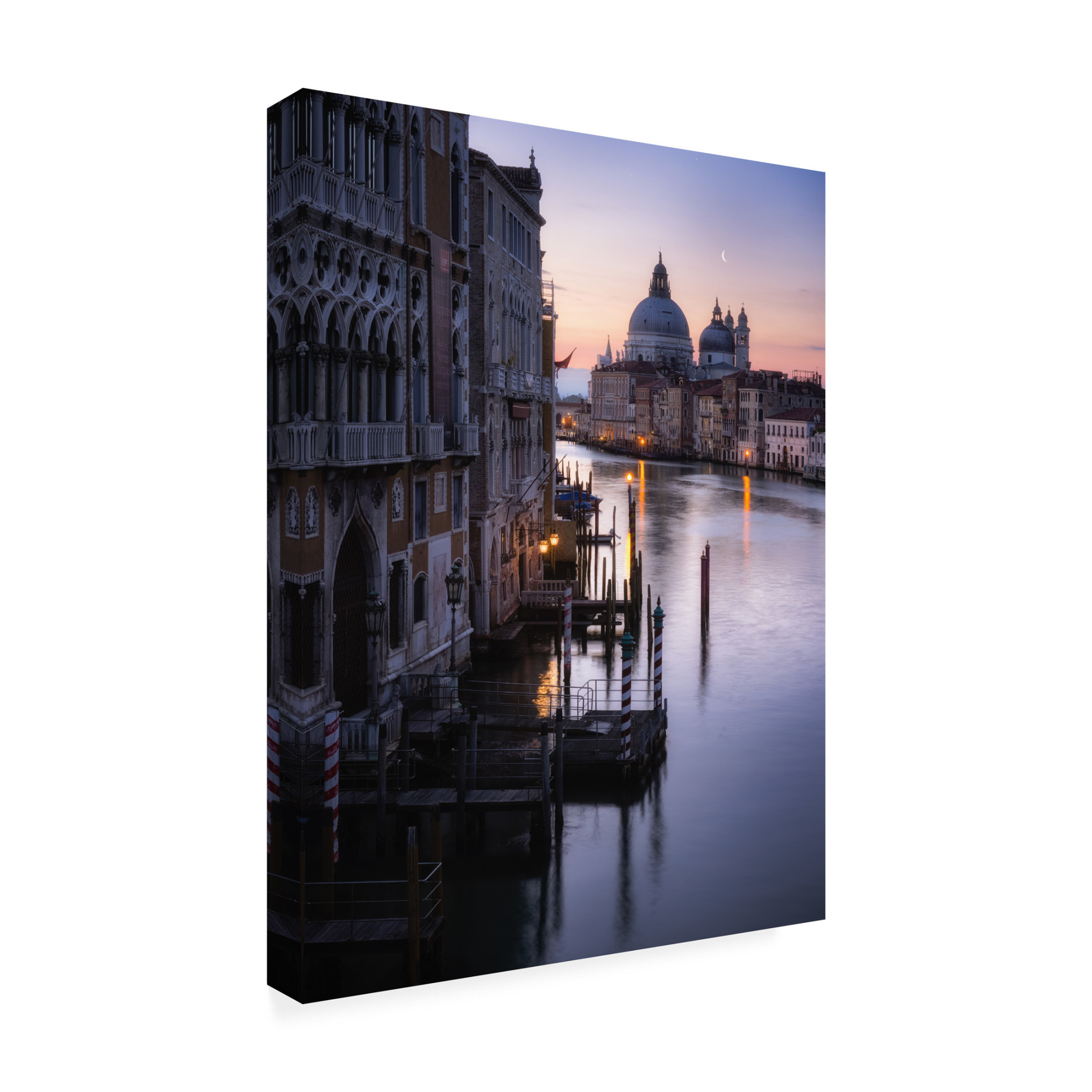 Trademark Fine Art Tomaz Klemensak  Venice, sunrise from the Academia bridge Canvas Wall Art