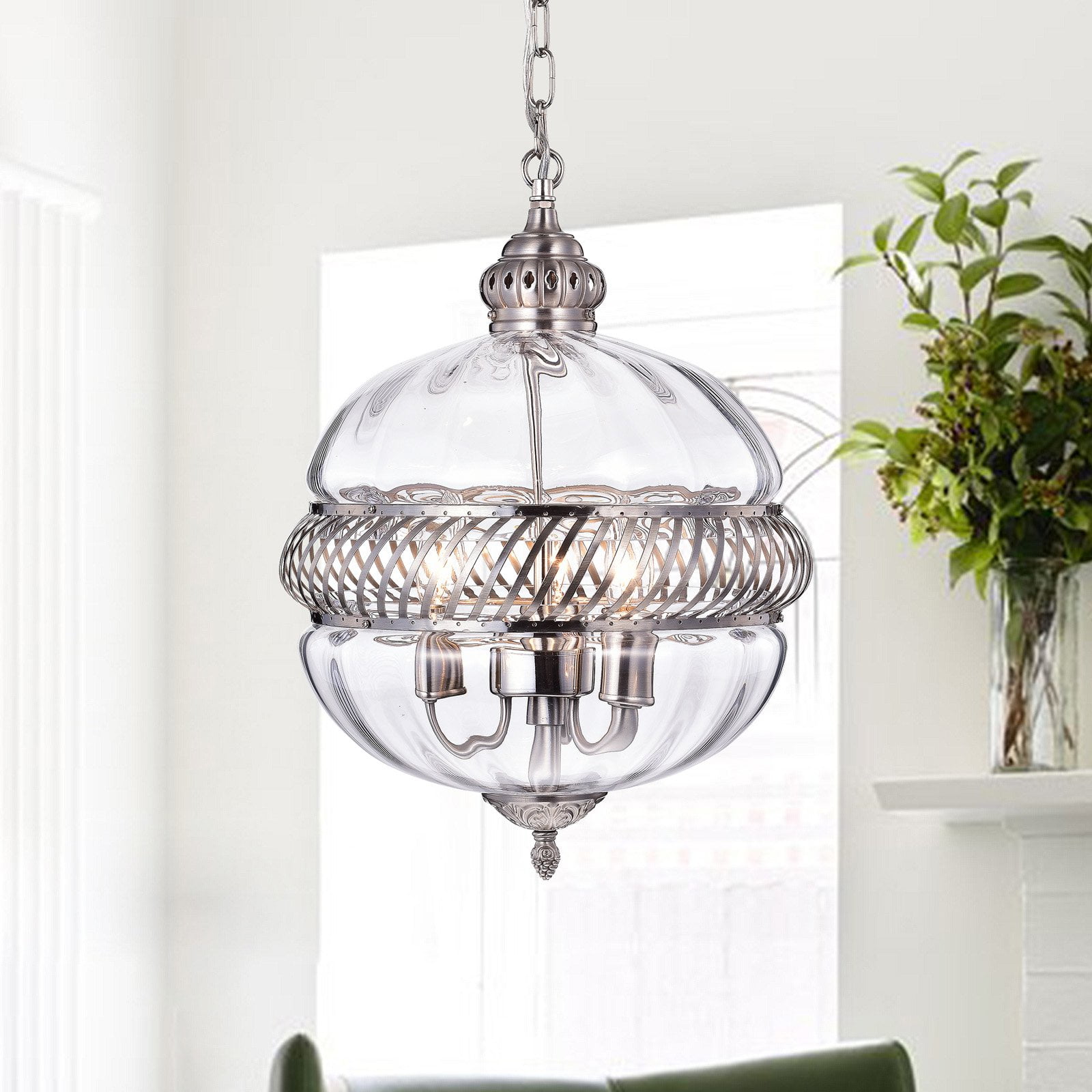 Featured image of post Clear Glass Globe Industrial Pendant - Petite austrian glass globe pendant with bulbous clear glass with textured circles in surface.