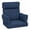 Navy Blue, variant on DTTRA High Back Patio Chair Cushion Set with 2 Arm Pillows, 48 x 24 x 4 in, Navy Blue