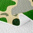 thumbnail image 5 of Manfei Minimalst Camouflage Twin Quilt Set, Old Fashion Camo Dino Twin Coverlet Set, Forest Green, 2pcs, 1 Bedspread and 1 Pillowcase, 5 of 7