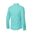 thumbnail image 4 of iOPQO Mens Shirts Men's Fashion Business Leisure Lapel Pure Color Long-sleeved Shirt Top BlouseMens Dress Shirts Long Sleeve Shirts For Men Mint Green M, 4 of 4
