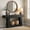 Black, variant on Demi Bonn 63" Wood Console Table, Farmhouse 2-Tier Sofa Table Entryway Table, Foyer Display Table, Dark Gray
