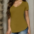thumbnail image 2 of Timegard Womens Tops Casual Slim Fitting Comfy V Neck Short Sleeve Tee Blouse Summer Travel Tunic Tops, 2 of 6
