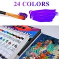 thumbnail image 4 of Acrylic Paint Set, Includes 24 Acrylic Paints, 12 Paintbrushes Brushes and Paint Palette , Arts Crafts Supplies, 4 of 8