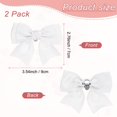 thumbnail image 3 of Uxcell 2-Pack Clips de Zapatos con Lazo, Hebilla de Zapato Elegante Desmontable, Clip de Lazo Bonito para Mujeres [Blanco], 3 of 7