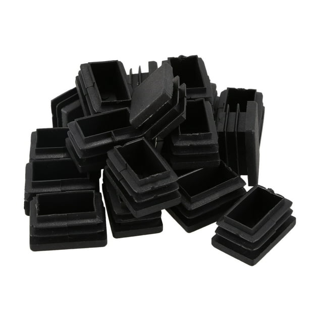 20 pcs Plastic Rectangular End Cap 30mm x 20mm Threaded Pipe Tube