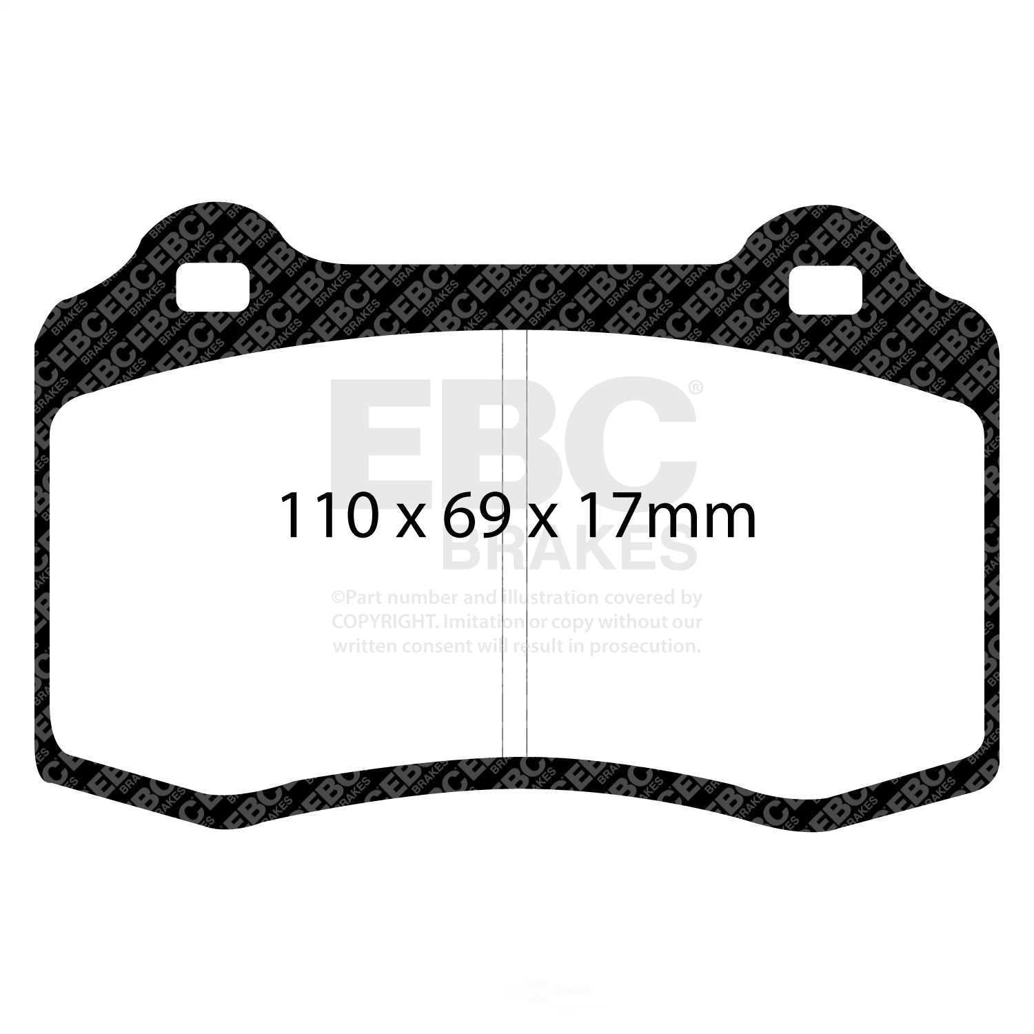 EBC 96-03 Alfa Romeo GTV 3.0 (Brembo) Redstuff Front Brake Pads