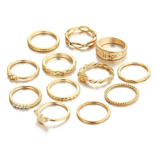 Sonducket Anillo de aleación de 12 piezas, anillos de compromiso reutilizables portátiles para interiores y exteriores, fiesta, oficina, Ropa, zapatos y accesorios Miscelánea