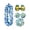 Blue, variant on Hawaiian Garland Artificial Flowers Fabric Neck Loop for Luau Party Costumes (Orange)
