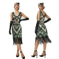 thumbnail image 2 of Les Rugissantes Annes 20 1920s Robe De Cocktail Robe Vintage Robe Clapet Bal Masqu Robe De Bal Gatsby Le Magnifique Charleston Femme Paillettes Frang, 2 of 2