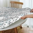 thumbnail image 4 of Elastic Edged Round Leaf Fitted Table Cloth Cover, Home Decorative Tablecloth for Indoor Outdoor Kitchen Party, Fits 40" - 44" Tables, Small, 4 of 4