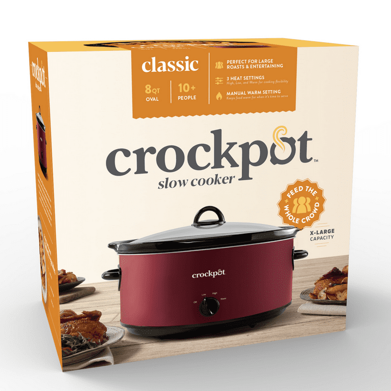 Crock-Pot 8-Quart Manual Slow Cooker, Rhubarb