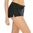 thumbnail image 1 of Women Quick Dry Swimwear Trunks Sports Board Shorts with Soft Briefs Inner Lining, Black, 3XL, 1 of 7