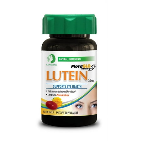 Nature Spec FloraGlo Lutein 20mg Natural Eye Health Supplements Premium, Marigold Flowers, Zeaxanthin Supplements, Antioxidants, 60 Softgels