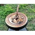 thumbnail image 4 of Nauticalmart Moon and Stars Sundial, Solid Brass with Verdigris Highlights Garden Sundial, 4 of 5