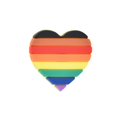 thumbnail image 2 of The Awareness Company Silicone Pride Rainbow Heart Button Pins, 50-Piece, 2 of 6