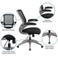 thumbnail image 2 of Mid-Back Black Mesh Swivel Task Chair with Gray Frame and Flip-Up Arms, 2 of 9