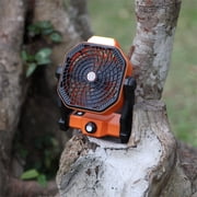 Portable Camping USB Fan With LED Lantern, 10400mAh Quiet Tent Fan With Hook Stepless Speed USB C Desk Fan For Home Office Cooling Rechargeable Battery Fan For Outdoor Indoor Sleeping