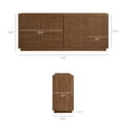 thumbnail image 4 of Render 4-Door Fluted Sideboard Cabinet TV Stand in Walnut, 4 of 10