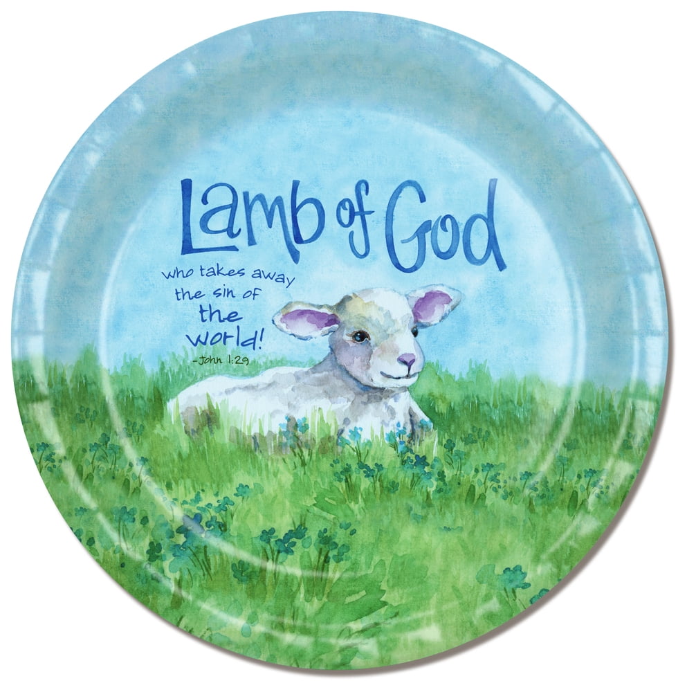 PlateEasterLamb Of God (10.5")1 Package Containing 8 Plates