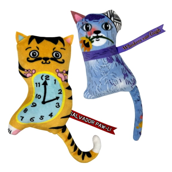 KONG® Artz Dali and Van Gogh Cat Toy, with Premium North American Catnip, 2 Pack