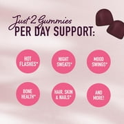 Menopause Support Gummies for Hormone Balance | Hot Flashes, Night Sweats & Bloating Support | 60 Ct