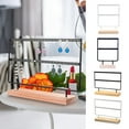 thumbnail image 2 of Earrings Organizer Jewelry Display Wood Stand Metal 2-layer Earrings Ear Studs Organizer Jewelry Display Stand Holder Rack, 2 of 7