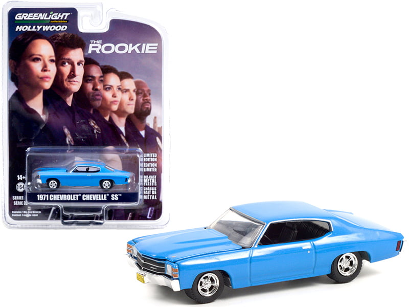  1971 Chevrolet Chevelle SS Blue (Oficial John Nolan's) The Rookie (2018) Serie de TV Hollywood Series Release 32 1/64 Diecast Model Car by Greenlight - Walmart.com