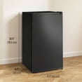 thumbnail image 2 of 2.1 Cu. Ft. Compact Upright Mini Freezer, Black Steel Small Deep Freezer with Reversible Door & Removable Shelf, Adjustable Temperature for Apartment, RV, Dorm, or Office, 2 of 7