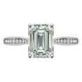 thumbnail image 5 of 3.00 Cts Octagon Moissanite Solitaire Engagement Ring for Women 18K White Gold Plated Bridal Wedding Ring 925 Sterling Silver Ring Gift for Her, 5 of 6