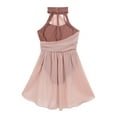 thumbnail image 5 of Jizyo Kids Girls Cutout Chiffon Sleeveless Ballet Leotard Dress Modern Dance Gymnastics Dancewear Dusty Pink 10, 5 of 7