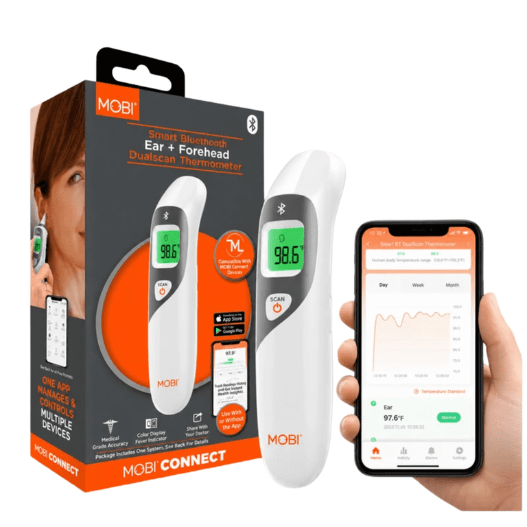 MOBI Smart DualScan Thermometer, Ear & Forehead photo 1